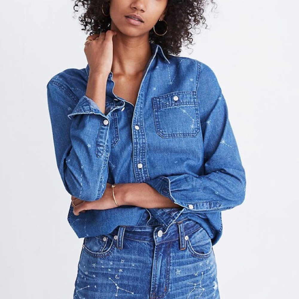 Madewell Ex-Boyfriend Denim Comet Shirt XS NWOT💙